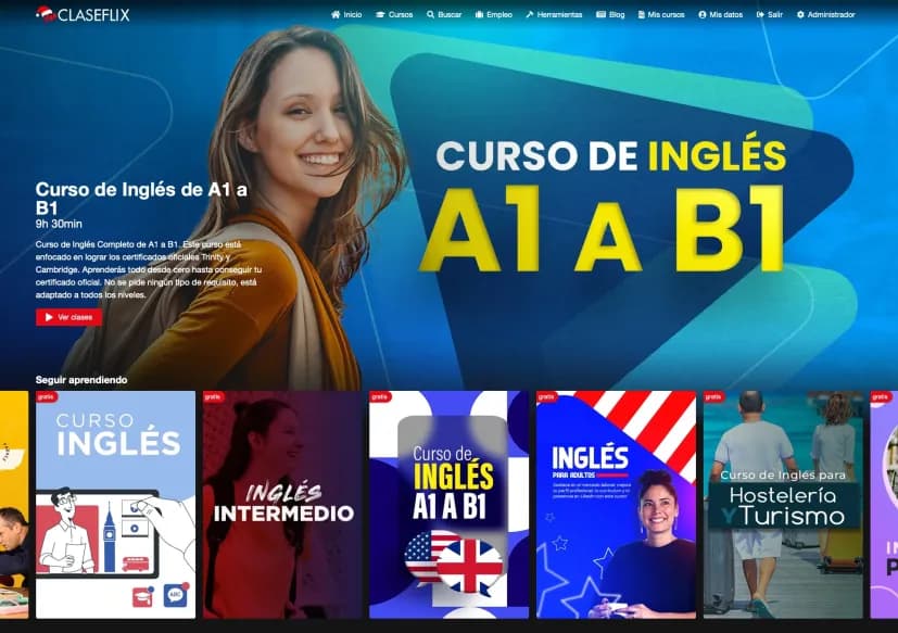 Catálogo de Cursos de Claseflix