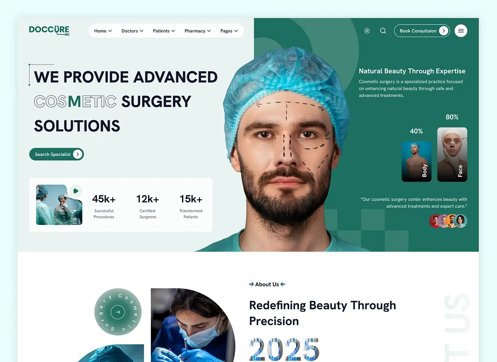 Web para clínica de cirugía estética